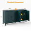 Buffet avec 2 tablettes réglables et 4 portes