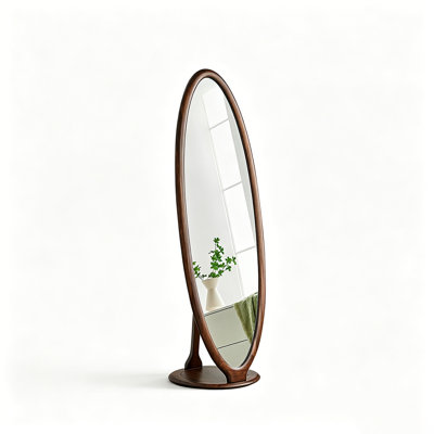 Modern Minimalist Solid Wood Rotating Full-Length Mirror - Home Three-Dimensional Floor Mirror
