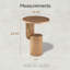 Modern Small Drink End Table With Geometric Base-1844323451