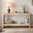 59" Wood Console Table with Open Shelf