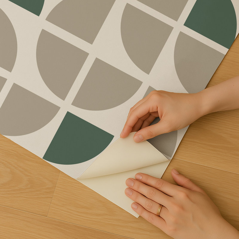 Papier peint adhésif Mod Geo Crescents, Taupe