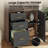 74.6"H Modern Bookcase With Adjustable Shelves, Drawers & Doors – 5-Tier Wooden Floor Standing Display Cabinet For Living Room, Home Office