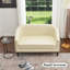 Petite causeuse rembourrée en similicuir Oscar-510454447