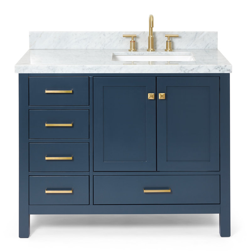 Ensemble de meuble-lavabo simple 43 po Cambridge, Bleu minuit