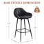 Upholstered Counter Stool with Metal Frame-2018557187