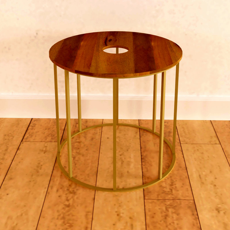 Side End Table, Round Accent Table For Home