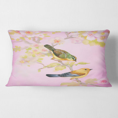 Housse de coussin rectangulaire et insert Beautiful Beautiful Birds on Branch