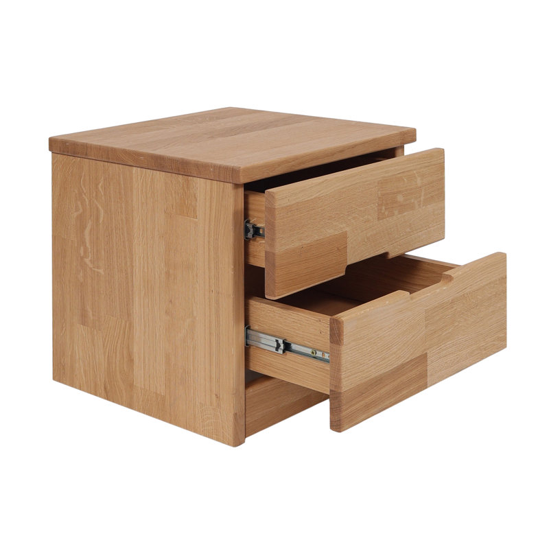 Avaani 2 Drawer Bedside Table, Oak (Natural)