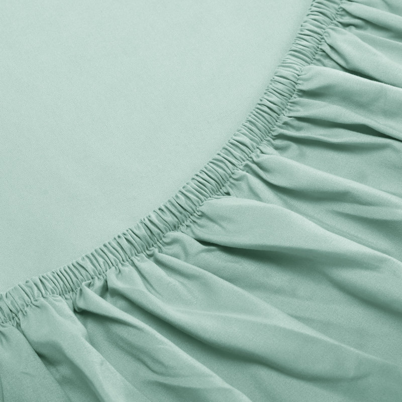 Microfiber Sheet Set, Twin Sheet Set + Fitted Sheet + 2 Pillowcases, Mint Green