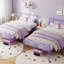Plateforme de lit simple en métal avec tête et pied de lit, aucun sommier requis, assemblage facile, rose-53669924-53669917