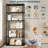 71 Inch Tall Bookshelf, 6 Tier Industrial Bookcase with Heavy Duty Metal Frame, Slim Farmhouse Storage Shelves-2138707139