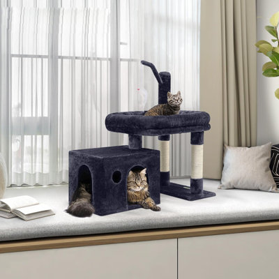Cat Tree For Large Indoor Cat Short Cat Tree With ExtraLarge Padded Platform Senior Cat Tree