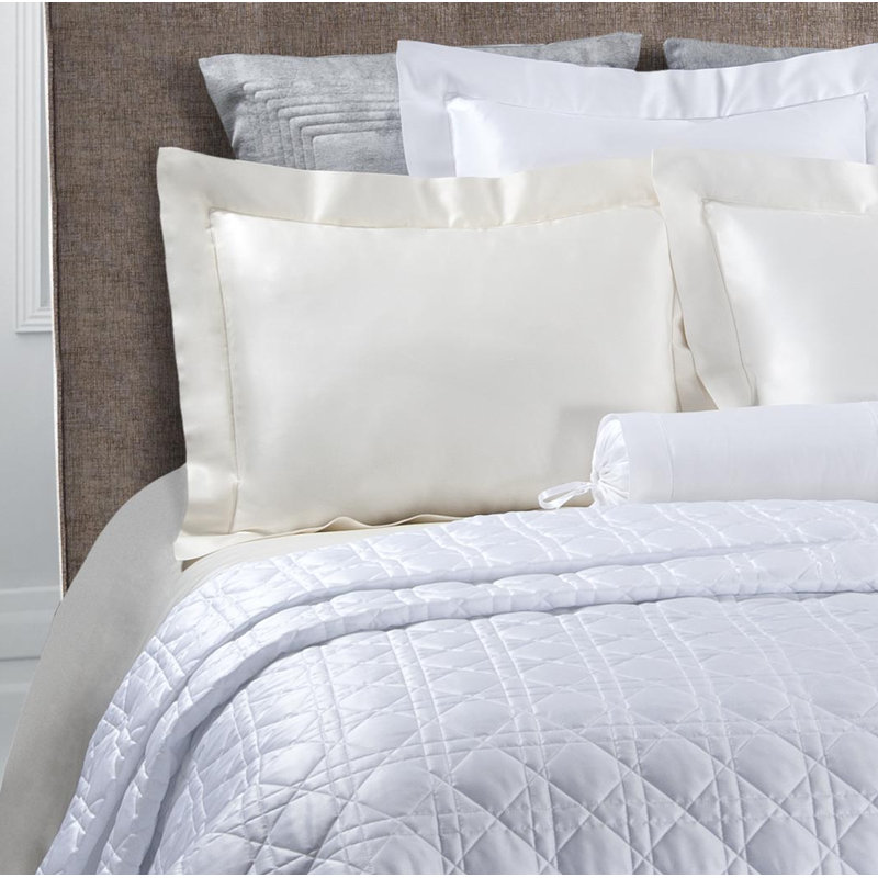 Splendido Sateen Pillow Case, Standard, Ivory