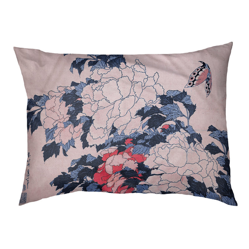 Coussin Burkart, L 42 po x l 52 po, Bleu / brun foncé