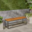Banc industriel en bois et métal