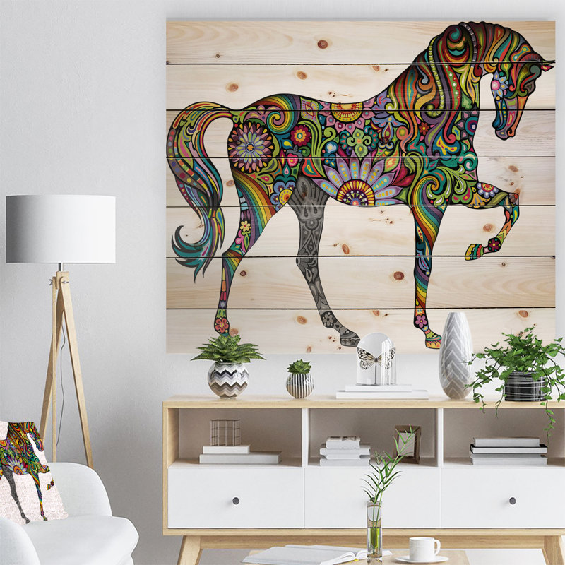" Cheerful Horse ", 30" H x 40" W x 1" D