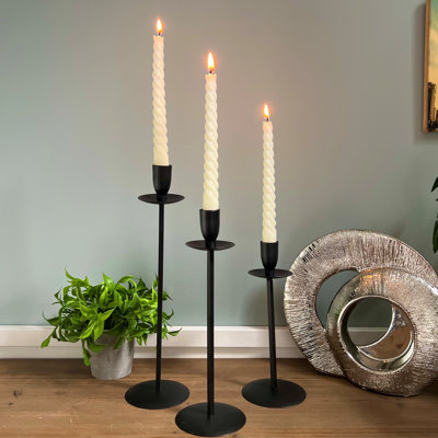 Porte-bougie tulipe noir, 11,75