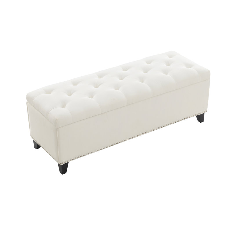 47.5" Storage Ottoman, Beige
