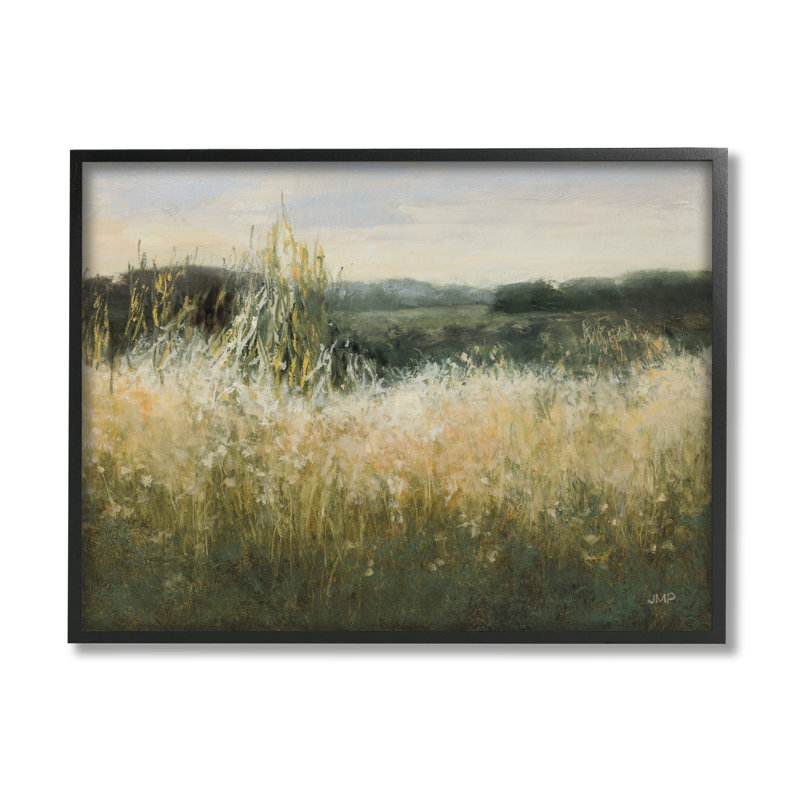 «Abstract Grassland» par Julia Purinton, Giclée encadrée noir minuit, H 16 po x l 20 po x P 1,5 po