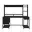  Bureau d'ordinateur avec prises de courant, lumières DEL et huche-585104449