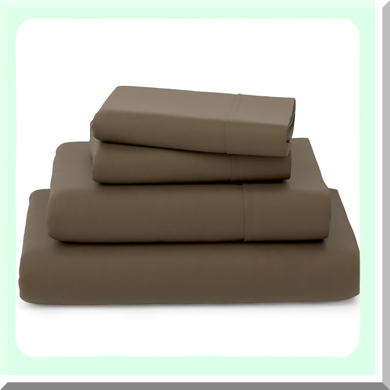 Cooling Bliss Sheets - Silky Soft Luxury Bedding Set with Deep Pockets - Breathable - Split, Split King Sheet Set, Chocolate