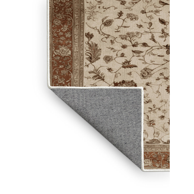 Tapis beige lavable à la machine