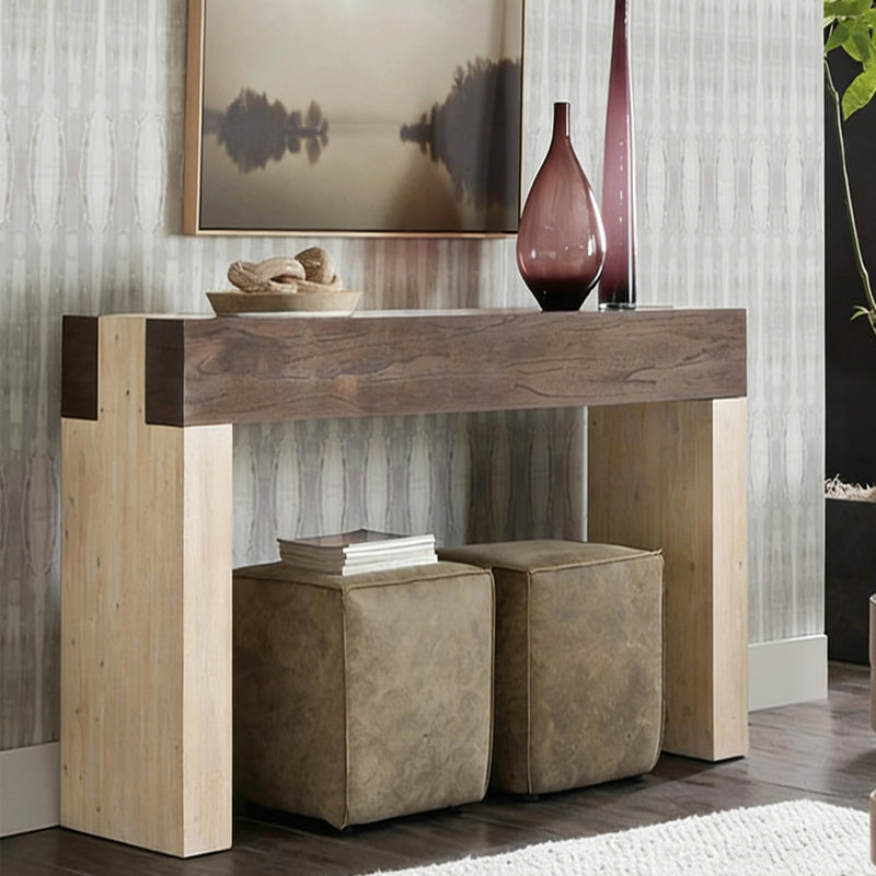Retro Minimalist Console Table, 34.65" H x 39.37" W x 13.78" D