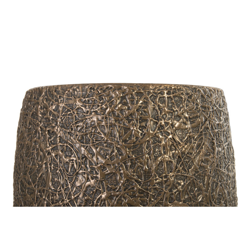 String Theory Resin Pot Planter, Bronze, 24" H x 14" W x 14" D