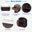 Banc de rangement avec coussin, compartiments, tiroirs et tablettes ouvertes-1065848108