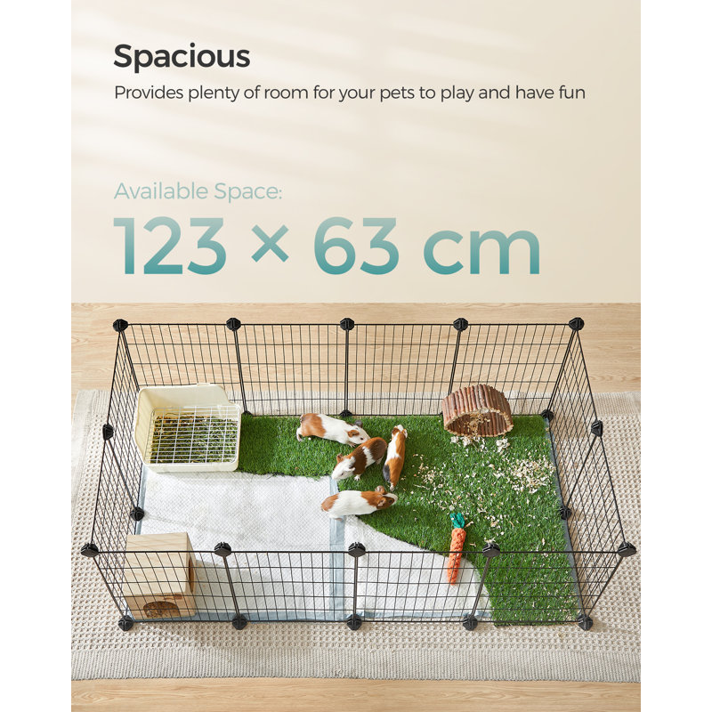Foland Portable Cat Cage, Black
