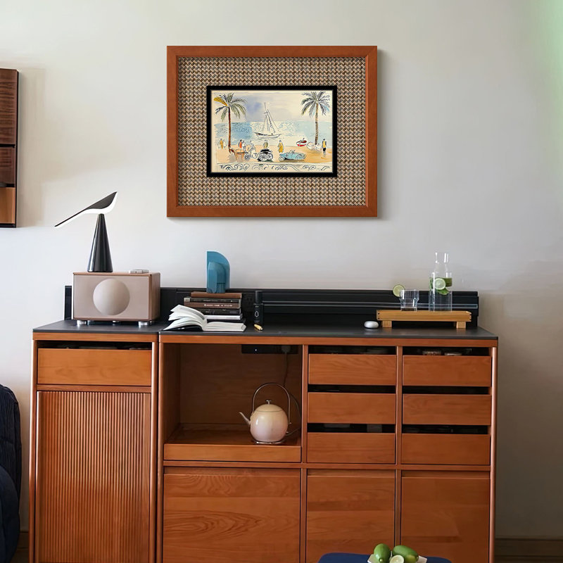 Art mural Mid-Century moderne en toile pour salon, H 23,23 po x l 29,13 po
