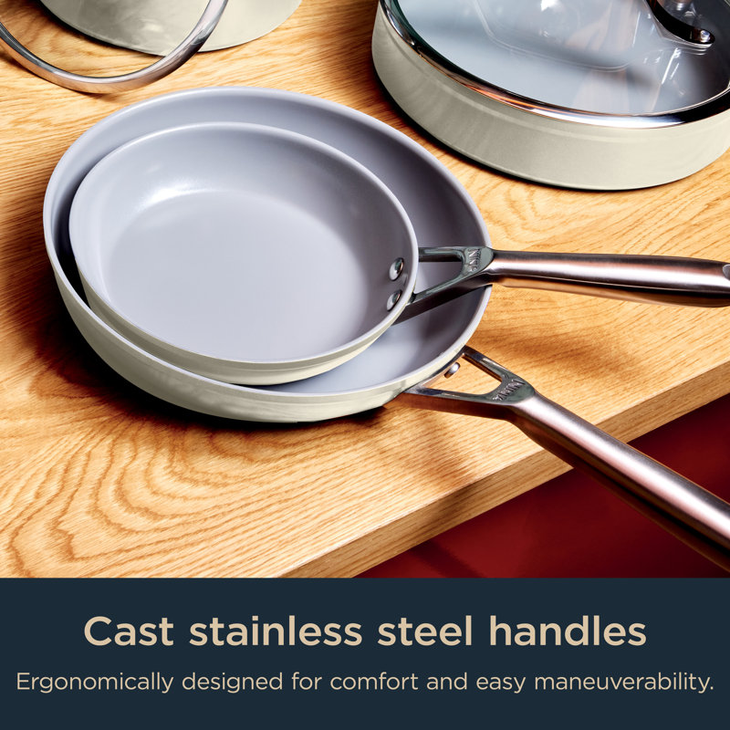 Ninja Stone Ceramic 10-Piece Cookware Set with Stainless Steel Handles