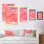 Art abstrait orange et rose, champs de couleurs - Décoration murale moderne et contemporaine sur toile-528536339-528536428-486096463
