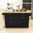 Rosauro Kitchen Islands with Storage Cabinet, 4 Drawers and Towel Rack-2018982363