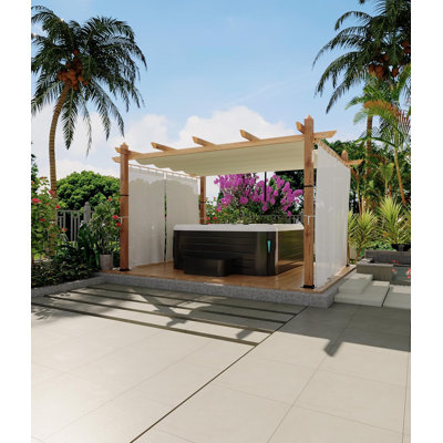 Pergola d'extérieur en aluminium avec abat-jour rétractable