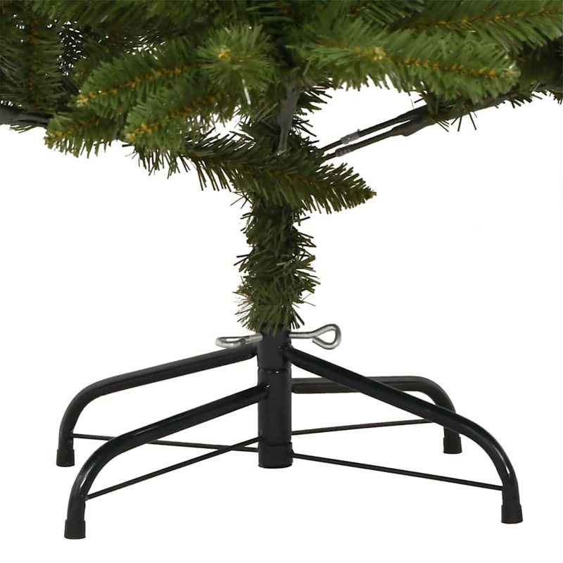 Artificial Christmas Tree with Stand Green PVC and Metal, 6.89 ft