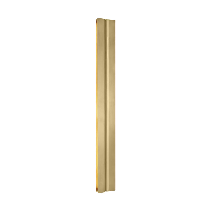 Cloak 1 - Light LED Vanity Light, Brass, Hand-Rubbed Antique Brass, 36" H x 5" W x 1.3" D