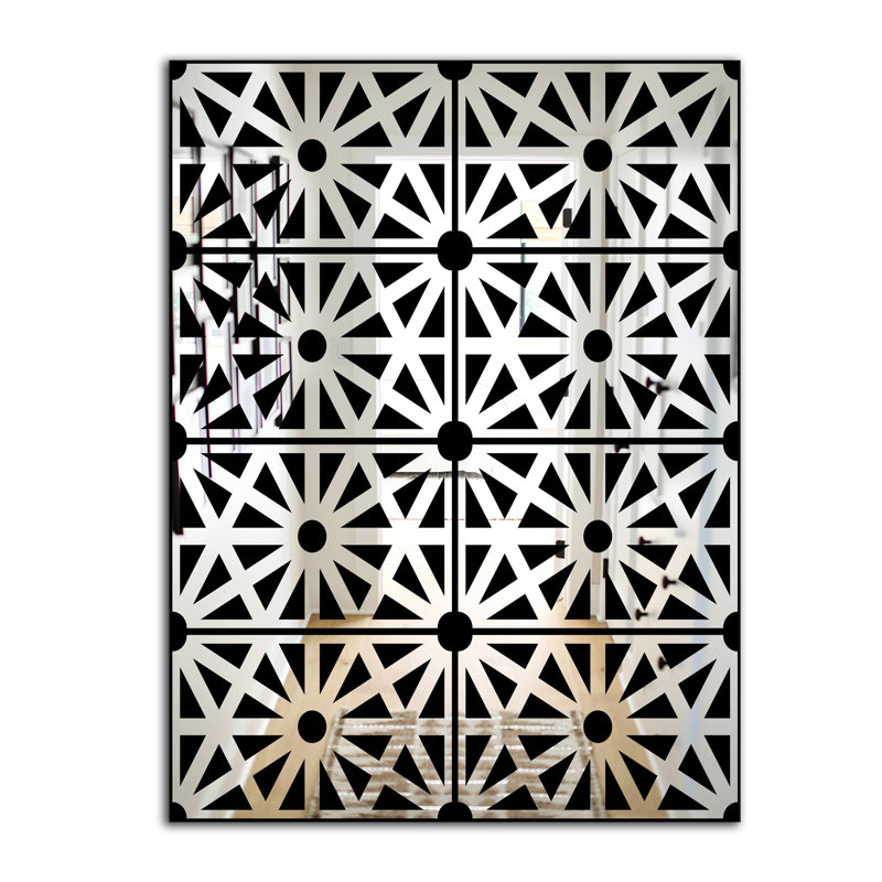 Miroir mural Mid-Century, H 24 po x l 32 po