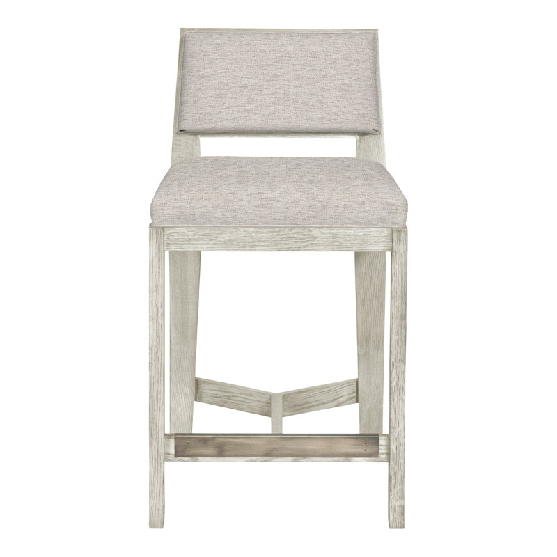 Scoville By Thom Filicia Upholstered Counter Stool with Solid Wood Frame, Wrenn, Impala lin