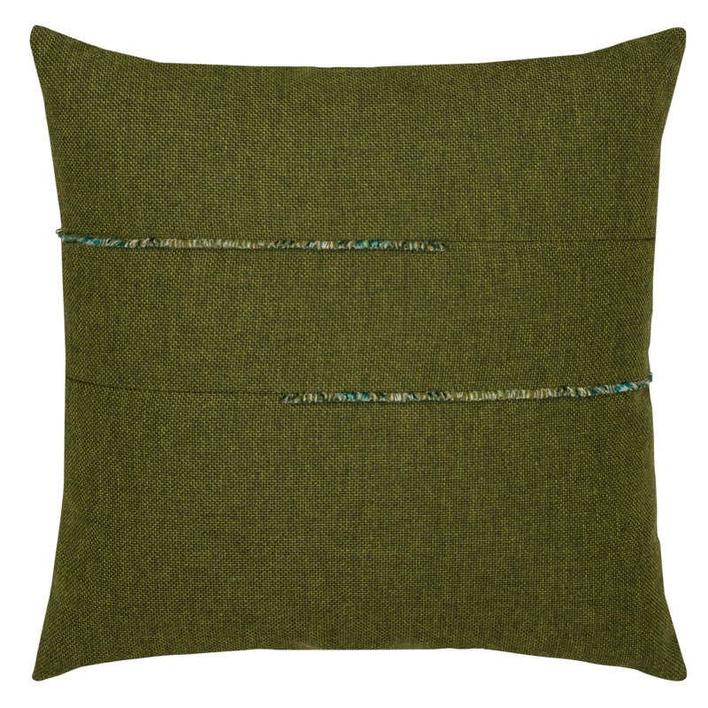 Micro Fringe Outdoor Square Sunbrella® Pillow Cover & Insert, Square 20", Carbon