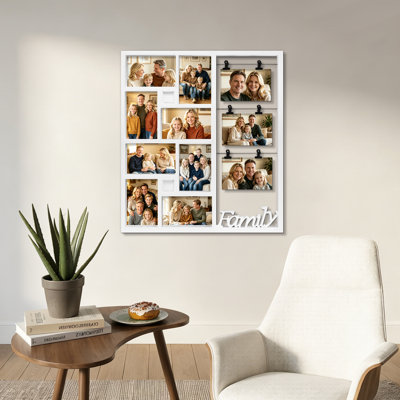 Cadre de photo de famille avec collage à ouverture mixte