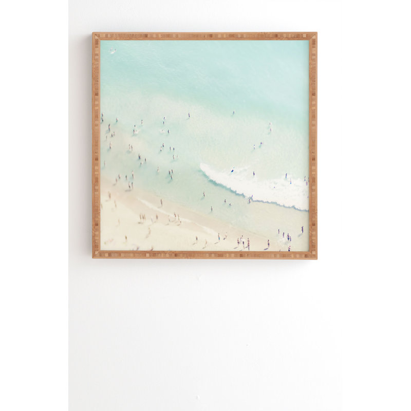 « beach summer love ll », impression, H 20 po x l 20 po x P 2 po, Armature en bambou, Pas de tapis