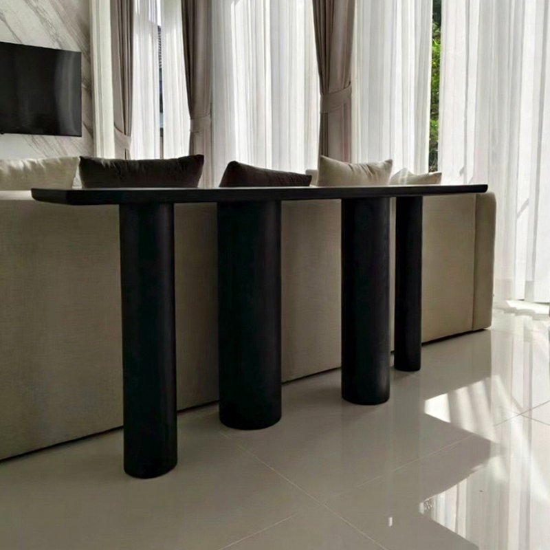 Console créative simple et noire, H 29,5 po x l 63 po x P 13,8 po