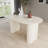 Dining Table And Irregular Side Table, 4-8 Person Dining Table, Thick Engineering Wood Round Wave Table Legs