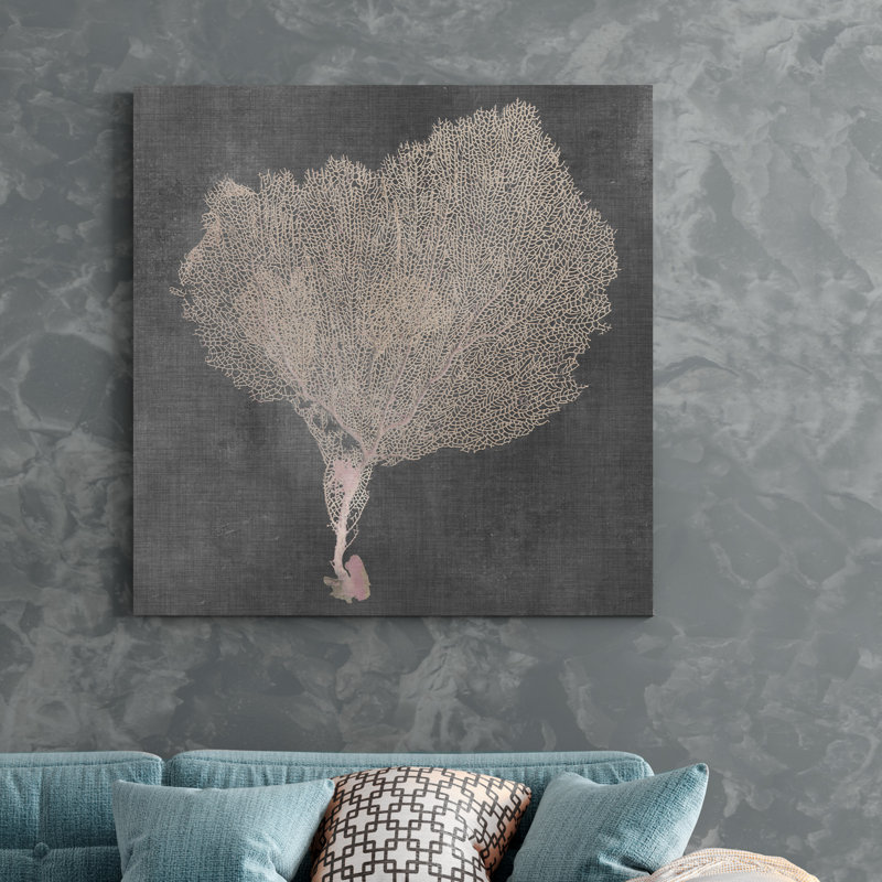 « natural sea fan viii », reproduction de peinture sur toile tendue, H 16 po x l 16 po x P 1 po