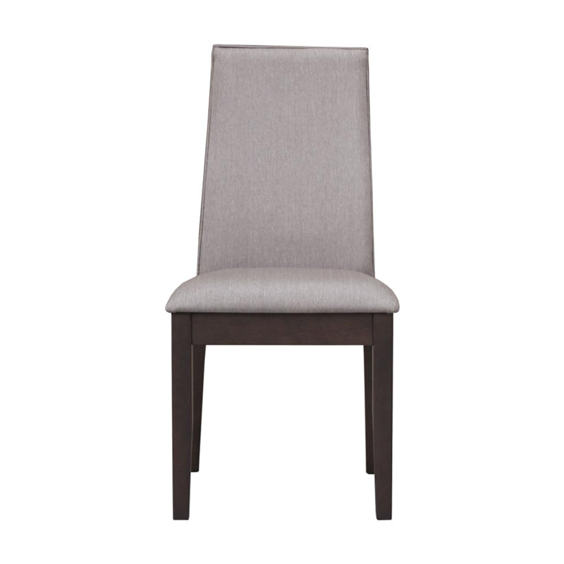 Chaises de salle à manger rembourrées en tissu (2), dossier ergonomique avec siège taupe pour un environnement de bon goût, 2 chaises de hauteur 19,5 po, forme rectangulaire, siège confortable,