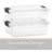 Superio Clear Storage Boxes with Lids, Plastic Container Bins for Organizing, Stackable Crates, BPA Free, Non Toxic, Odor Free, Organizers for Home, Office, School, and Dorm, 7.4 Quart, 2 Pack-102097795-102097799