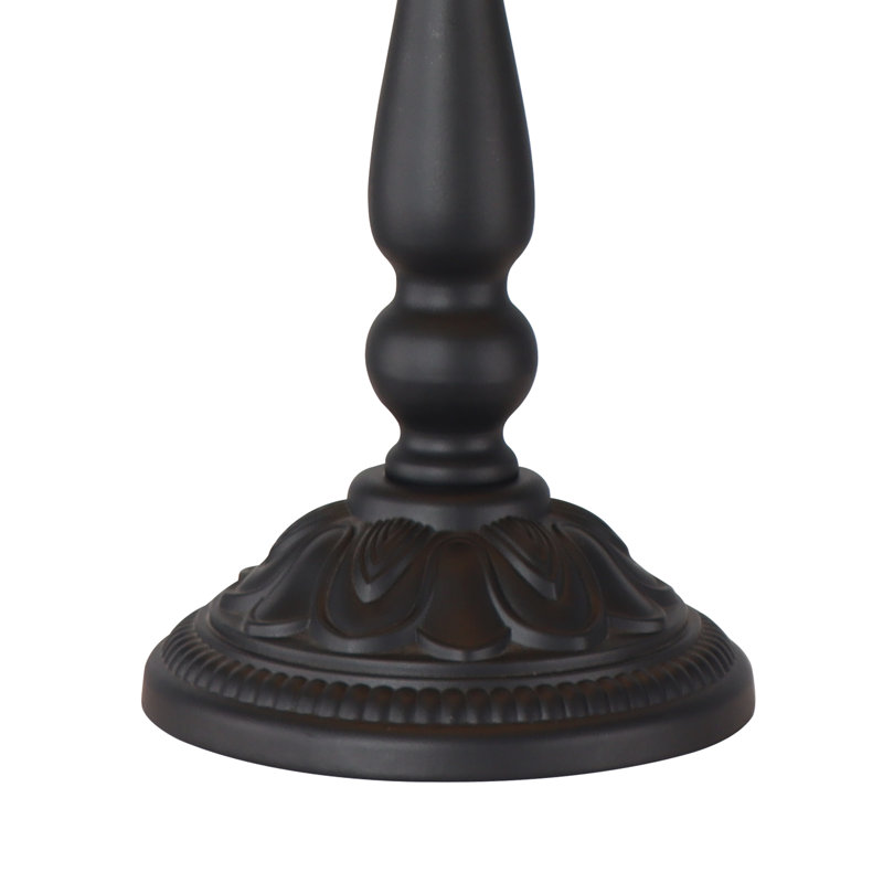 Lampe de table vintage 18 po, lampe de bureau rétro en verre rétro 60 W avec interrupteur contrôlé, support de lampe de table E26