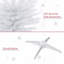 Arbre de Noël artificiel à forme allongée 6 pi, 390 branches réalistes, base en plastique-290787277-290787279