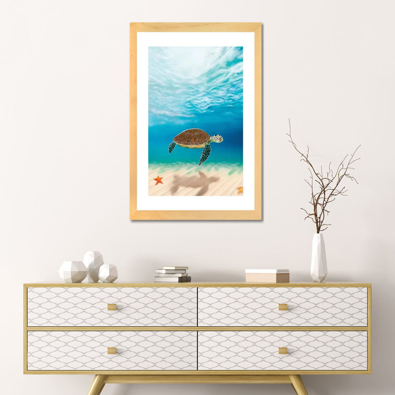 Trails par Fred Odle-impression, Toile avec cadre en bois beige, Blanc, H 24 po x l 16 po x P 1 po